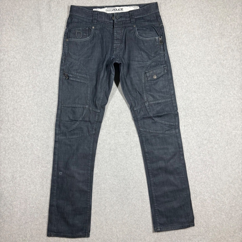 883 Police‎ Havana U Mens Dark Wash Cargo Jeans Mens 32x34 Low Rise Regular Fit